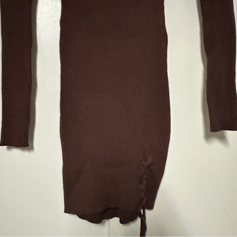NWT Urban Outfitters Brown Jezebel Corset Ribbed Mini Dress Size XS - Picture 6 of 8